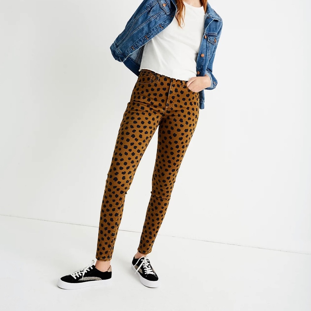 Madewell 10" Mid-Rise Skinny Jeans in Painted Spots size 27